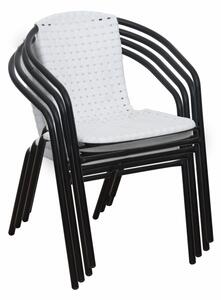 Zahradní židle BERGOLA, bílá / černá