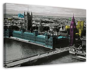 Obraz na plátně Londýn - Big Ben a budova parlamentu Rozměry: 60 x 40 cm