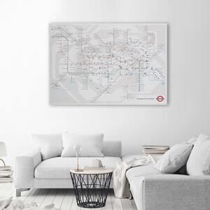 Obraz na plátně Londýnské metro - plán linek metra Rozměry: 60 x 40 cm