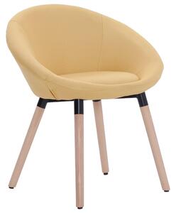 Jídelní židle žlutá textil