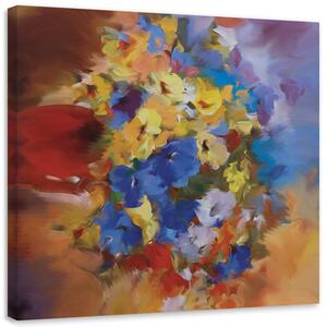 Obraz na plátně Barevné květiny na louce Rozměry: 30 x 30 cm