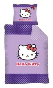 Dětské bavlněné povlečení s motivem Hello Kitty. Rozměr povlečení je 140x200, 70x80 cm