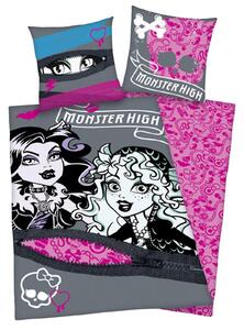 Bavlněné povlečení s motivem Monster High Pink. Rozměr povlečení je 140x200, 70x90 cm