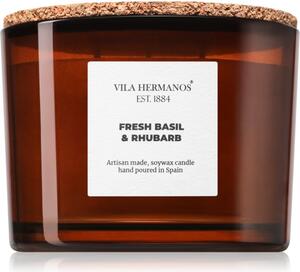 Vila Hermanos Apothecary Fresh Basil & Rhubarb vonná svíčka 350 g