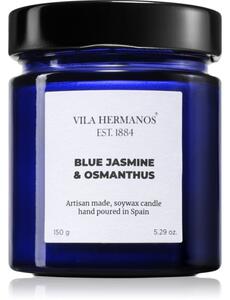 Vila Hermanos Apothecary Cobalt Blue Blue Jasmine & Osmanthus vonná svíčka 150 g