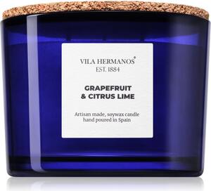 Vila Hermanos Apothecary Cobalt Blue Grapefruit & Citrus Lime vonná svíčka 350 g