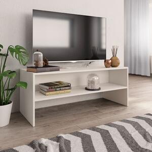 TV stolek bílý 100 x 40 x 40 cm dřevotříska
