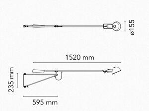 Designová nástěnná lampa Flos 265 Small, 1xE27 Barva: Vícebarevná