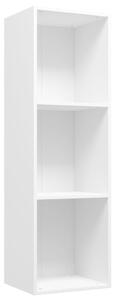 Knihovna / TV skříňka bílá 36 x 30 x 114 cm dřevotříska