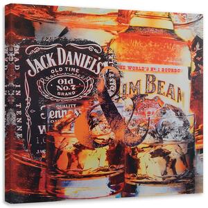 Obraz na plátně Dva nápoje z whisky Rozměry: 30 x 30 cm