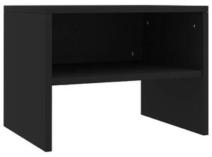Noční stolek černý 40 x 30 x 30 cm dřevotříska