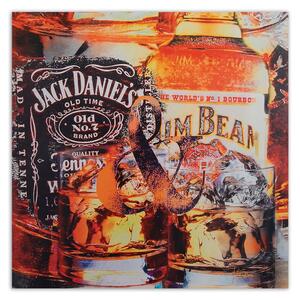 Obraz na plátně Dva nápoje z whisky Rozměry: 30 x 30 cm