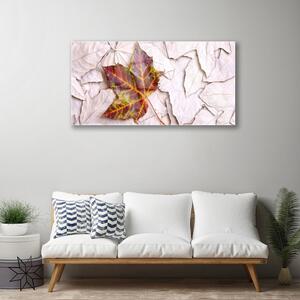 Obraz na skle Listy Rostlina 125x50 cm