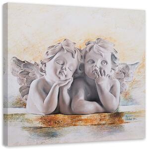 Obraz na plátně Dva mladí andělé Rozměry: 30 x 30 cm