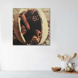 Obraz na plátně Vanilkové lusky v ořechu Rozměry: 30 x 30 cm