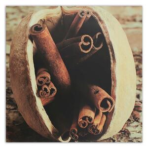 Obraz na plátně Vanilkové lusky v ořechu Rozměry: 30 x 30 cm