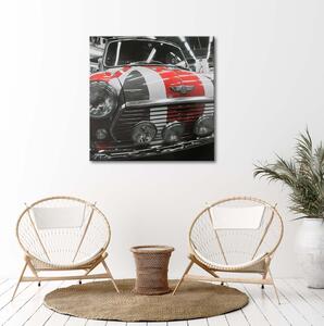 Obraz na plátně Staré auto s uk vlajkou Rozměry: 30 x 30 cm