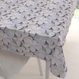 Biante Dekorační obdélníkový ubrus PML-032 Designové květy na šedém 50x100 cm