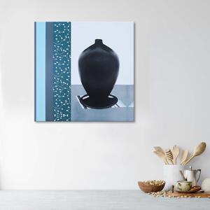 Obraz na plátně Černý džbán se stojanem Rozměry: 30 x 30 cm