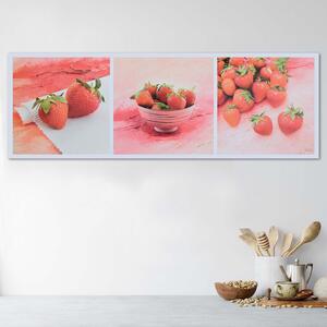 Obraz Červené jahody Velikost: 120 x 40 cm, Provedení: Panelový obraz