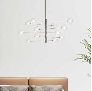 Ideal Lux - LED Lustr na tyči EQUINOXE 12xG4/2W/230V pr. 124 cm chrom/čirá