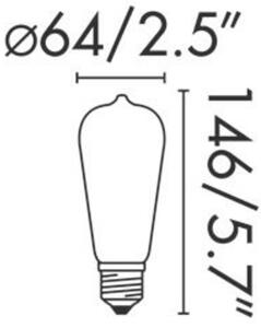 FARO LED žárovka AMBER E27 5W 2000K DIM