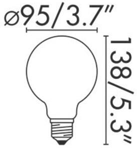 FARO LED žárovka GLOBE filament AMBER E27 4W 2200K