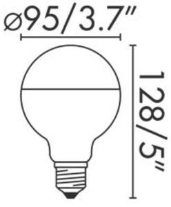 FARO LED žárovka G95 MIRROR E27 4W 2700K