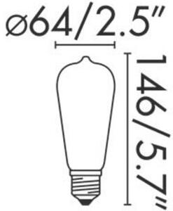 FARO LED žárovka dekorativní filament E27 4W 2700K