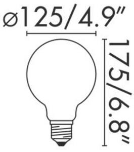 FARO LED žárovka GLOBE filament AMBER E27 4W 2200K G125