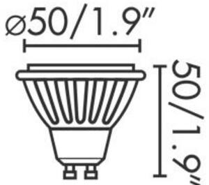 FARO LED žárovka GU10 7,7W 2700K 60° černá