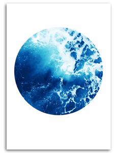 Obraz na plátně Modrý akvarelový kruh Rozměry: 40 x 60 cm