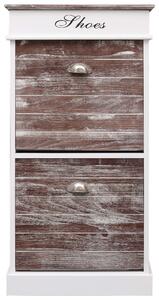 Botník Frome - dřevo pavlovnie - hnědý II | 50x28x98 cm