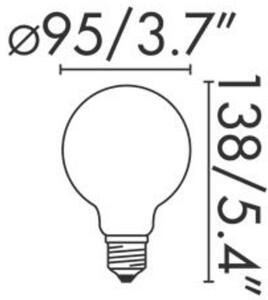 FARO LED žárovka GLOBE filament E27 4W 2700K G95