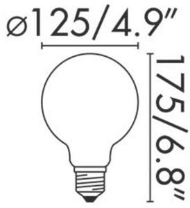 FARO LED žárovka GLOBE filament E27 4W 2700K