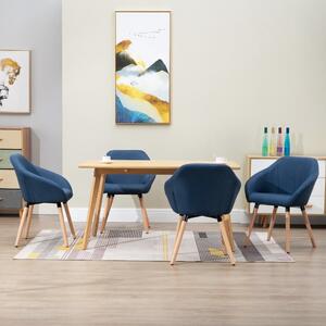 Jídelní židle 4 ks modré textil