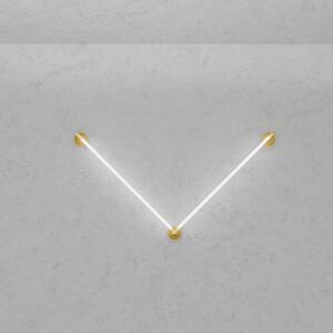 ZAHO Nástěnné LED svítidlo JETSON WL4, 38W, d. 2x120 cm Barva: Zlatá, Teplota světla: 3000K - teplá bílá, Stmívání, řízení: ON/OFF (bez stmívání)