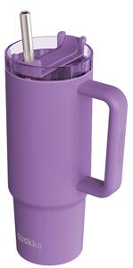 Termohrnek Stream s brčkem, 950ml, Quokka, tmavě fialový