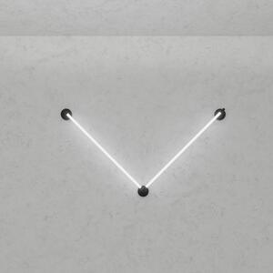 ZAHO Nástěnné LED svítidlo JETSON WL4, 38W, d. 2x120 cm Barva: Černá, Stmívání, řízení: bez stmívání, Chromatičnost: 3000K