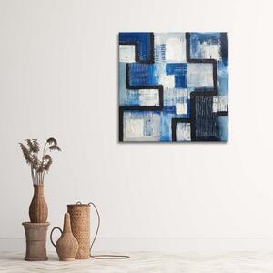 Obraz na plátně Modrá abstrakce Rozměry: 30 x 30 cm