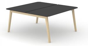 NARBUTAS - Dvoumístný pracovní stůl NOVA WOOD HPL 140x144 cm