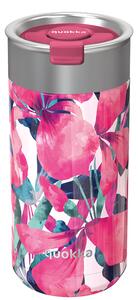 Termohrnek se sítkem Boost, 400ml, Quokka, pink bloom