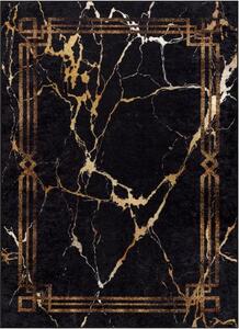 Dywany Łuszczów Kusový koberec Miro 51333.801 Marble black / gold Rozměry koberců: 80x150