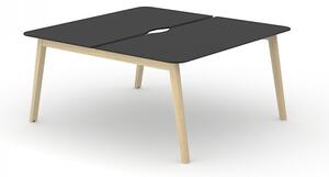 NARBUTAS - Dvoumístný pracovní stůl NOVA WOOD HPL 160x164 cm