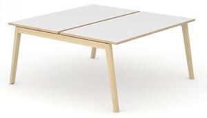 NARBUTAS - Dvoumístný pracovní stůl NOVA WOOD lamino 140x144 cm