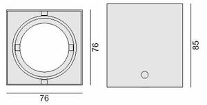 ZAHO Zapuštěné svítidlo ERO RD1, 1xGU10, 76x76 mm Barva: Bílá