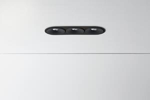 ZAHO Zapuštěné LED svítidlo SPEAKER RD60, 16W, š. 190 mm, IP44, 36° Barva: Černá, Teplota světla: 2700K - teplá bílá, Stmívání, řízení: ON/OFF (bez stmívání)