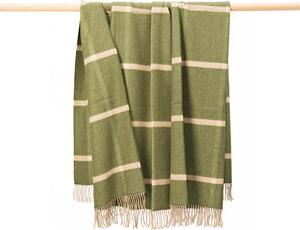Deka Supersoft vlna / Caregora Angora Green Cream Windowpane Check 190 x 136cm - John Hanly