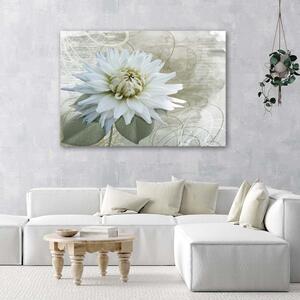 Obraz Bílá vintage květina Velikost: 100 x 70 cm, Provedení: Obraz na plátně