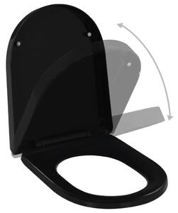 Toaletní sedátko pomalé sklápění rychloupínací černé